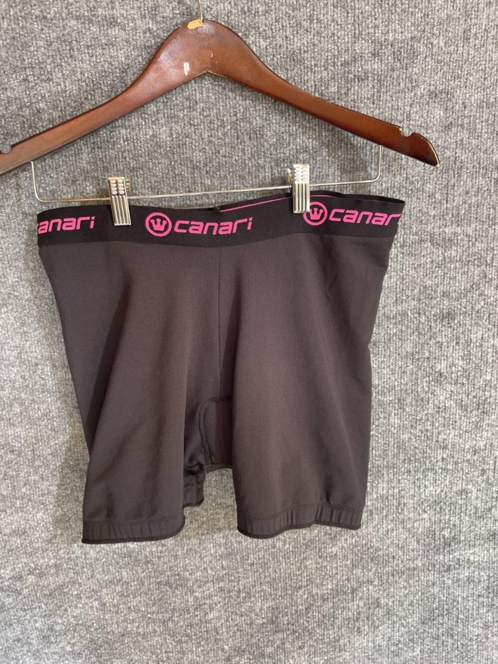 Canari Bike Shorts Womens Medium Black Cycling Elastic Waist Stretch Lightweight